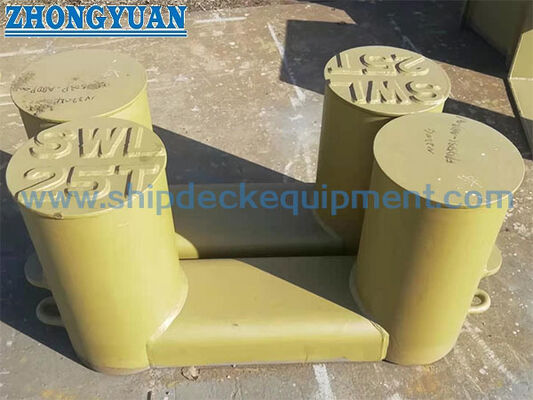 NS 2584 Double Bitt Bollard برای پهلوگیری و بکسل کشتی | بیت های عرشه فولادی جوش داده شده