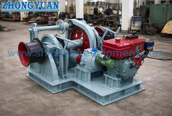 وینچ لنگر دریایی دو گیندی 38 میلیمتری با موتور دیزل برای عرشه کشتی