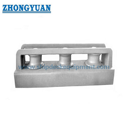 150×450 میلی متری بسته نوع 3 رولر Fairlead JIS F2014 DF DS فولاد ریخته شده Fairlead برای لنگر انداختن