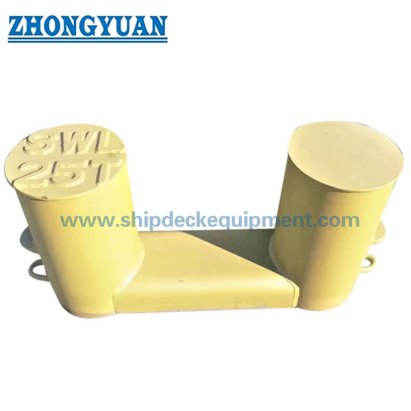 NS 2584 Double Bitt Bollard برای پهلوگیری و بکسل کشتی | بیت های عرشه فولادی جوش داده شده